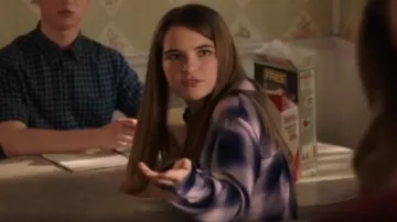 Rails Hunter Shirt Orchid Navy worn by Missy Cooper (Raegan Revord) as seen in Young Sheldon (S07E12)