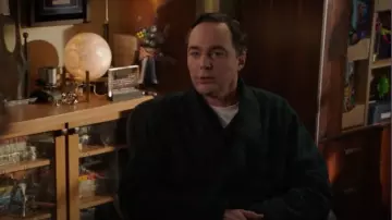 M&S Cotton Check Gown worn by Sheldon Cooper (Jim Parsons) as seen in Young Sheldon (S07E14)
