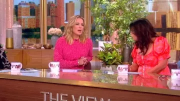 Cinq a Sept Ximena Summer Waves Midi Vestido usado por Ana Navarro como se ve en The View el 10 de mayo de 2024