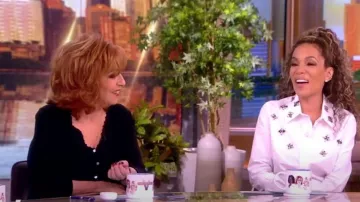 Vince Crochet-Trim Linen-Blend Cardigan worn by Joy Behar as seen in The View on May 15, 2024