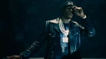 Gorro Chrome Hearts Black Triple Cross & Metal Cross usado por A Boogie wit da Sudadera con capucha en A Boogie Wit da Hoodie - Body (feat. Cash Cobain) [Video musical oficial]