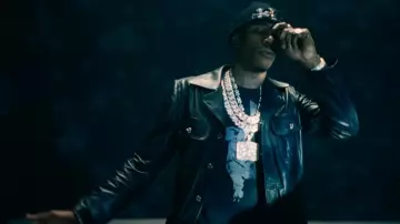 Enfants Riches Deprimes Black Faded Split Pig Cowboy T-Shirt worn by A Boogie wit da Hoodie in A Boogie Wit da Hoodie - Body (feat. Cash Cobain) [Official Music Video]