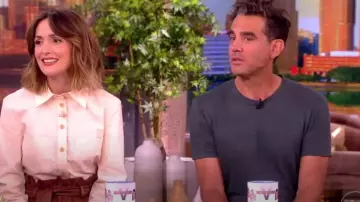 Zimmermann Natura Shrunken Cropped Pant worn by Rose Byrne as seen in The View on  May 28, 2024