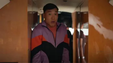 Another Influence Retro Matchday Tracksuit Set in Lilac worn by Nicholas (Joel Kim Booster) as seen in Loot (S02E10)