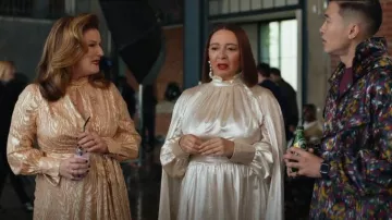 Erdem Macie Cape Gown worn by Molly Novak (Maya Rudolph) as seen in Loot (S02E10)