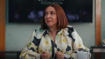 Stine Goya Jasmine Floral-jacquard Organza Mini Dress In Multicolor worn by Molly Novak (Maya Rudolph) as seen in Loot (S02E10)