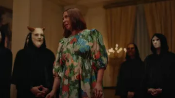 Stine Goya Elizabeth Dress in Impressionist Garden worn by Molly Novak (Maya Rudolph) as seen in Loot (S02E10)