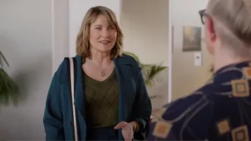 Kate Sylvester Verona Top worn by Alexa Crowe (Lucy Lawless) as seen in My Life Is Murder (S04E05)
