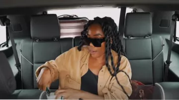 Pretty Little Thing Rust Oversize Denim Boyfriend Shirt worn by Jasmine Goode as seen in The Valley (S01E09)