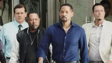 Bad Boys: Ride or Die: Martin Lawrence is wearing Varsity Jacket in black and white to portray Marcus Burnett