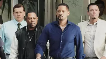 Bad Boys: Ride or Die: Martin Lawrence is wearing Varsity Jacket in black and white to portray Marcus Burnett