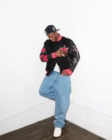 Jordan Air Ship Awake NY University Red worn by Joey Bada$$ on the Instagram account @joeybadass