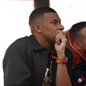 Kylian Mbappé's Watches: Hublot watch worn by the football player at Monaco Grand Prix on May 2024