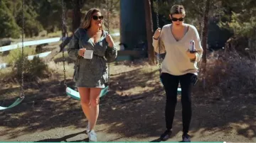 Pretty Little Thing Shape Khaki Washed Oversized Hoodie Sweat Dress worn by Brittany Cartwright as seen in The Valley (S01E11)