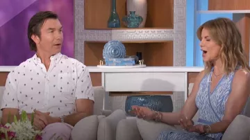 Charles Tyrwhitt Lobster Print Short Sleeve Shirt worn by Jerry O'Connell as seen in The Talk on May 17, 2024