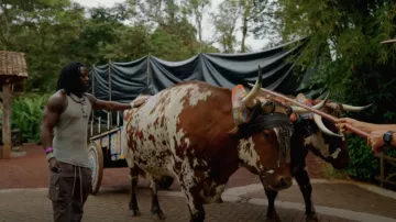 Rick Owens Dust Grey Mastodon Cargo Joggers worn by Jack Boy in Jackboy - I Can Do Anything (Official Video)