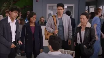 Zara Man F/S Knitted Jacket worn by Benson 'Blue' Kwan (Harry Shum Jr.) as seen in Grey's Anatomy (S20E10)