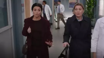 Clare V Midi Sac Kalamata Woven Checker worn by Amelia Shepherd (Caterina Scorsone) as seen in Grey's Anatomy (S20E10)