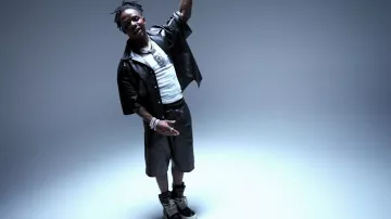 Rick Owens Black & White Jumbolace Geobasket Sneakers worn by Jack Boy in Jackboy - Last Hope (Official Video)