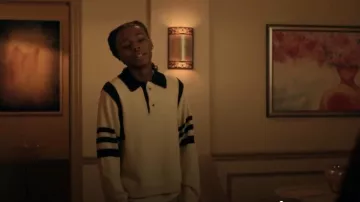 Aseye Studio Kai Rugby Knit worn by Jake Taylor (Michael Epps) as seen in The Chi (S06E12)