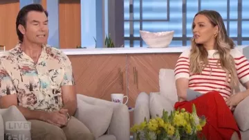 All Saints Tagise Tiger Print Short Sleeve Shirt worn by Jerry O'Connell as seen in The Talk on  May 7, 2024