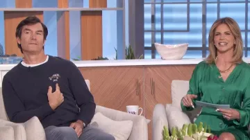 Kiel James Patrick Griswold Woody Monogram Sweater worn by Jerry O'Connell as seen in The Talk on  May 14, 2024