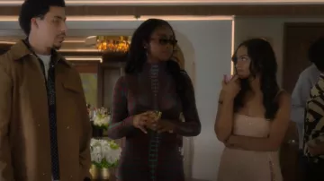 Oceanus Swimwear Melodie Peach Top worn by Kiela Hall (Daniella Perkins) as seen in grown-ish (S06E18)