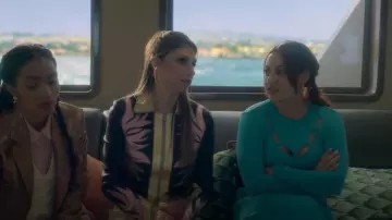 Roberto Cavalli Ribbed Long Skirt worn by Ana Torres (Francia Raisa) as seen in grown-ish (S06E18)