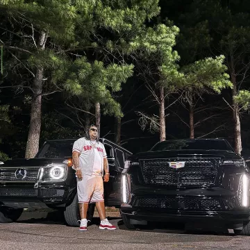 Big Homiie G Wardrobe: He's wearing Givenchy Black Rectangle GV Day Sunglasses on Instagram