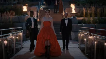 Oscar De La Renta Draped Taffeta Gown worn by Harriet Manners (Emily Carey) as seen in Geek Girl (S01E06)