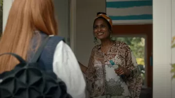 Akira Blissful Soul Button Down Blouse worn by Maia (Hersha Verity) as seen in Geek Girl (S01E07)