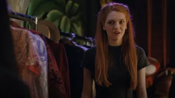 BDG Katie Seam Baby Tee worn by Harriet Manners (Emily Carey) as seen in Geek Girl (S01E09)