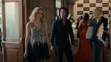 Asos Edition Crystal And Bead Mini Dress With Faux Leather Hem In Black worn by Poppy Hepple-Cartwright (Daisy Jelley) as seen in Geek Girl (S01E10)