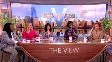 Free People Washed Denim Trousers worn by Whoopi Goldberg as seen in The View on June 3, 2024