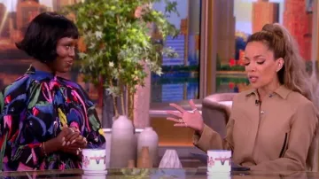 Proenza Schouler Wiley Leather Trim Suiting Jacket worn by Sunny Hostin as seen in The View on June 3, 2024