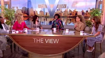Generation Love Claudia Lace Belted Shirtdress worn by Alyssa Farah as seen in The View on June 3, 2024