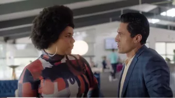 Shein Fashionable Printed Knitted Dress For Daily Wear worn by Madison Feliciano (Ebony Vagulans) as seen in My Life Is Murder (S04E07)