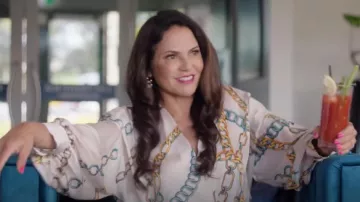 Zara Women's Blouse worn by Cat (Olivia Tennet) as seen in My Life Is Murder (S04E07)