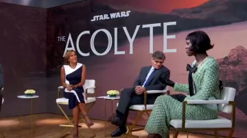 Stella McCartney Wave Colorblock Stretch Jersey Dress worn by Robin Roberts as seen in Good Morning America on June 3, 2024