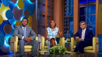 Diane von Furstenberg Stephen Floral Midi Dress worn by Robin Roberts as seen in Good Morning America on June 4, 2024