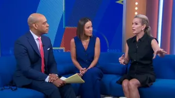 Veronica Beard Bell Ruched Shirtdress worn by Jennifer Ashton as seen in Good Morning America on  June 4, 2024