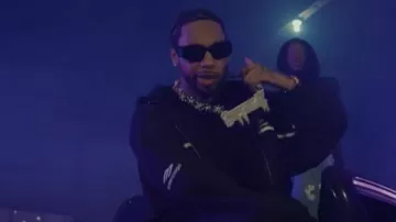 Lunettes de soleil Lanvin x Future Black Side Pins portées par Key Glock dans Key Glock - Q-Dogz (Vidéo officielle)
