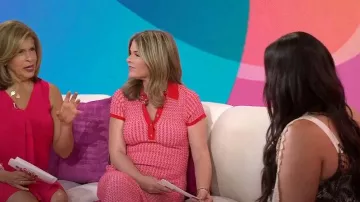 Robe longue en maille Intarsia Maje portée par Jenna Bush Hager comme on le voit dans Today with Hoda & Jenna le 3 juin 2024