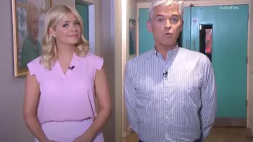 Outfits from This Morning TV show: Holly Willoughby is wearing earrings on July 12, 2016