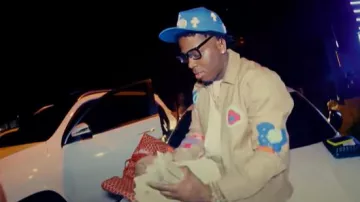 Nahmias Khaki Crochet Patch Workwear Jacket worn by Real Boston Richey in Real Boston Richey - Help Me (Official Music Video)