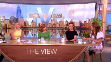 Rohe Black Draped Blouse worn by Sunny Hostin as seen in The View on June 5, 2024