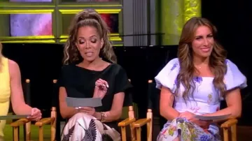 Khaite Levy Crane-Print Midi-Skirt worn by Sunny Hostin as seen in The View on June 5, 2024