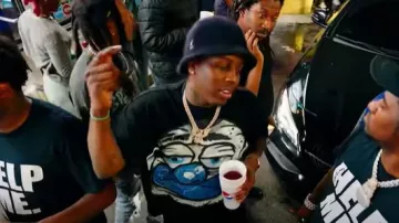 Supreme x Kangol Black Faux Fur Bucket Hat (FW21) worn by Real Boston Richey in Real Boston Richey - Help Me (Official Music Video)