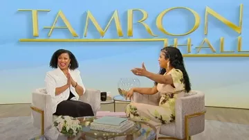 Victoria Beckham Floral Drape-Shoulder Maxi Dress worn by Tamron Hall as seen in Tamron Hall Show on  May 30, 2024