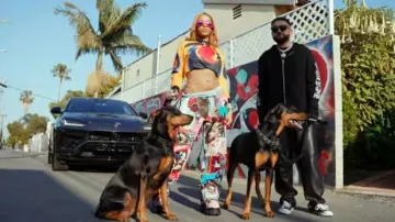 Chrome Hearts x Converse Black Triple Cross 'Chuck 70' High Sneakers worn by Nav in Diany Dior & Nav - Favorite Lady (feat. Cash Cobain) (Official Music Video)
